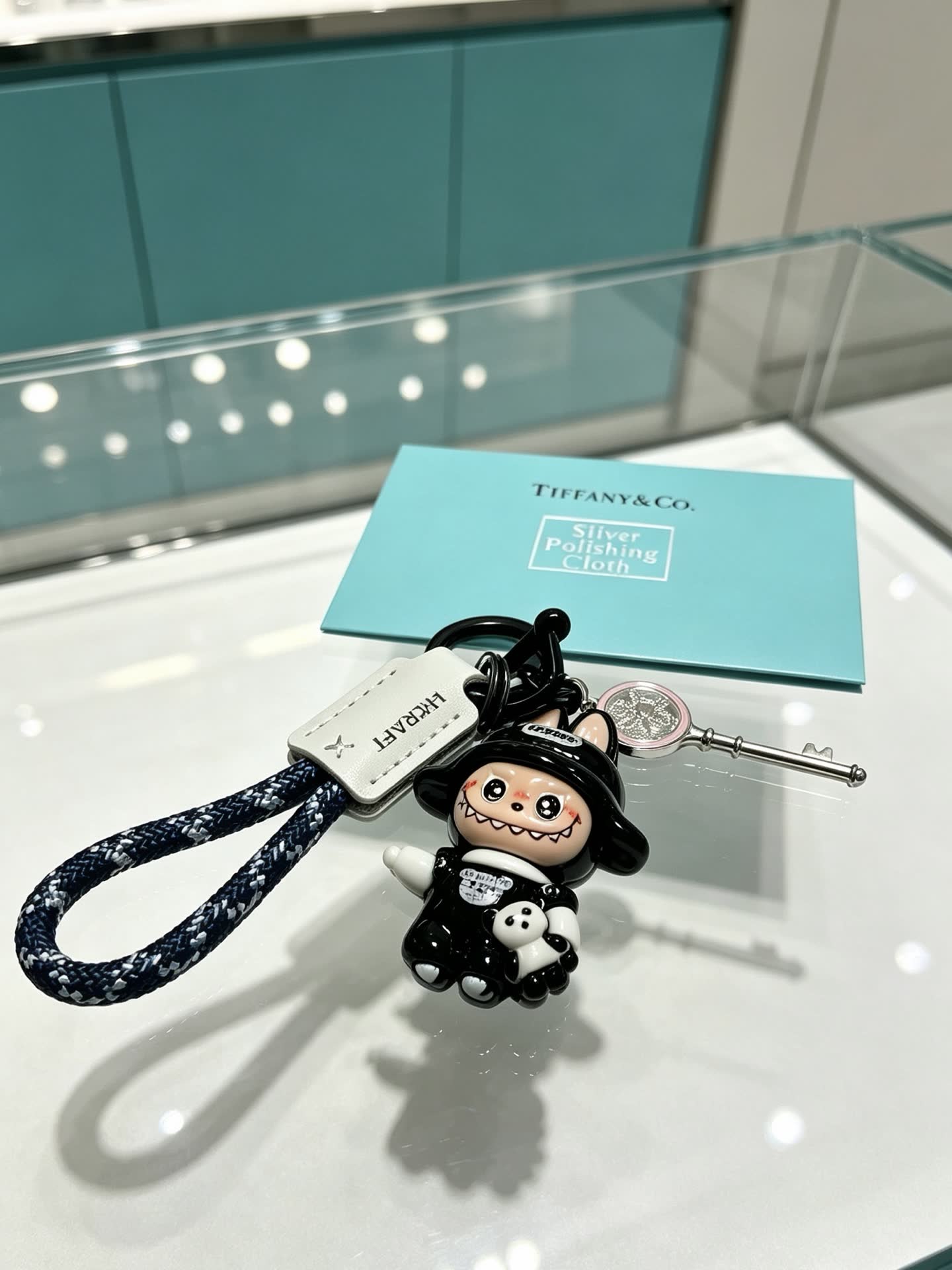 Tiffany & Co. Silver Polishing Cloth with Keychain